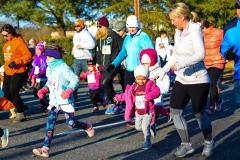 Ginni and Ava running in the Turkey Trot