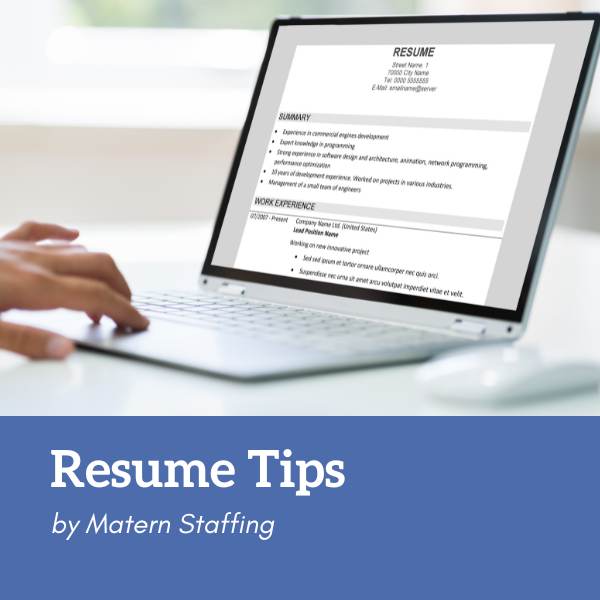 Resume Tips to help job seekers stand out