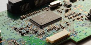 Circuit board crafted by a Production Worker