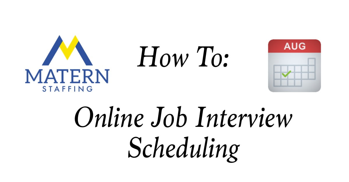 Online Job Interview Scheduling