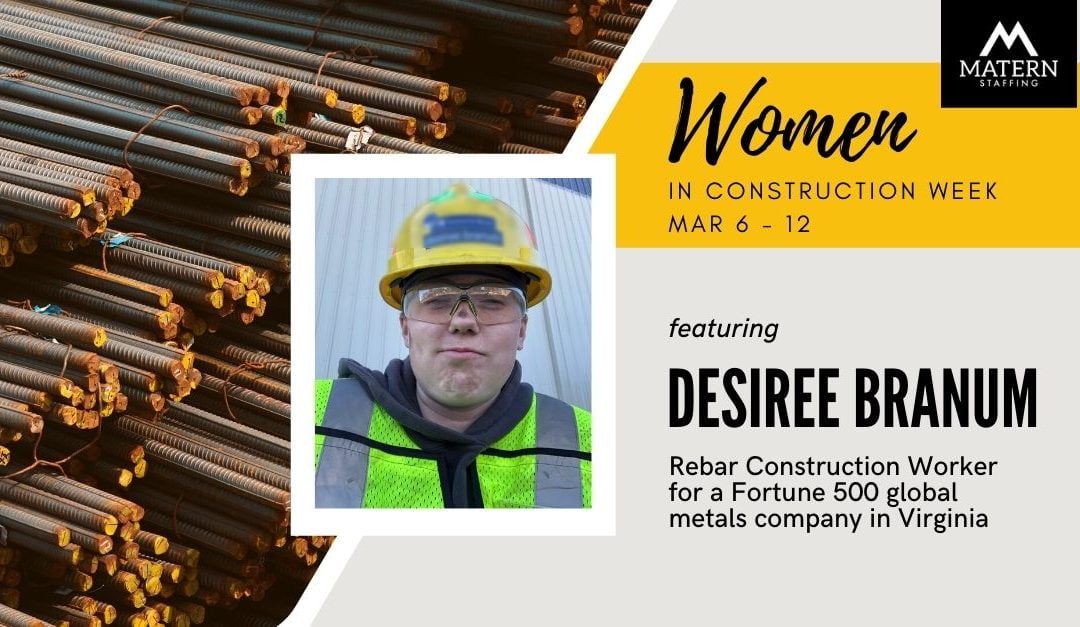 Women in Construction week featuring Desiree