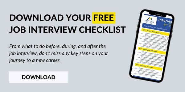 graphic for downloading the job interview checklist