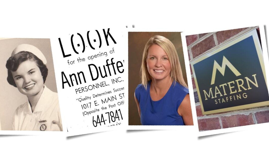 Compilation of photos of Ann Duffer, her agency and Ginni Matern