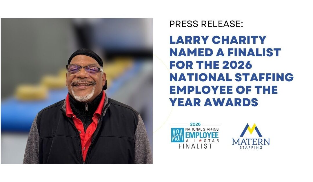 Press Release: Larry Charity Named 2026 National Staffing Employee of the Year Finalist by American Staffing Association
