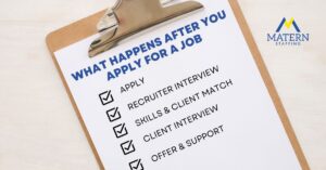 image of a clipboard with steps to follow after you apply for a job