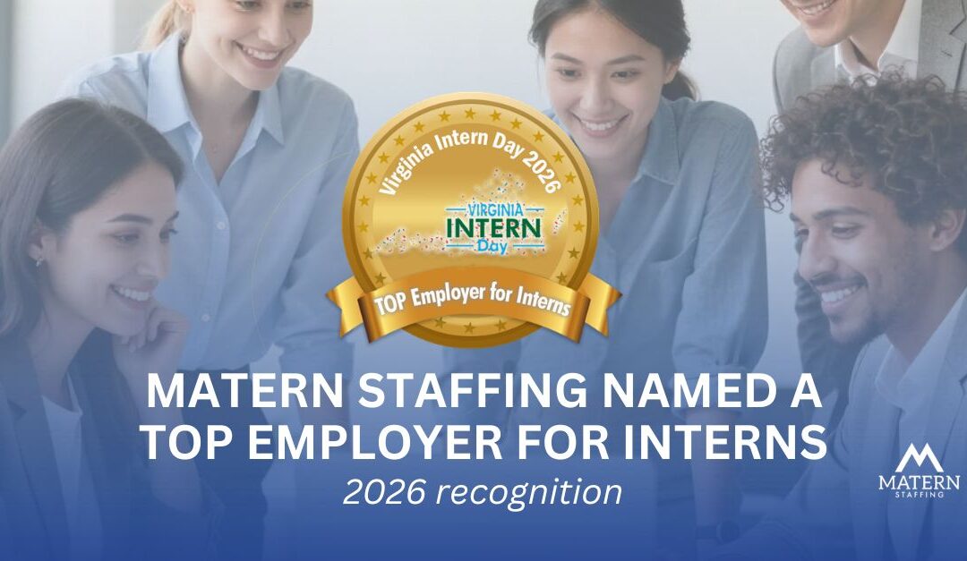 Press Release: Matern Staffing Named a 2026 Top Virginia Employer for Interns