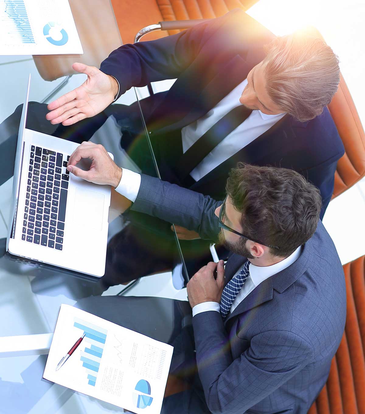 Businessman, meeting and interview with client for partnership, b2b or hiring at office